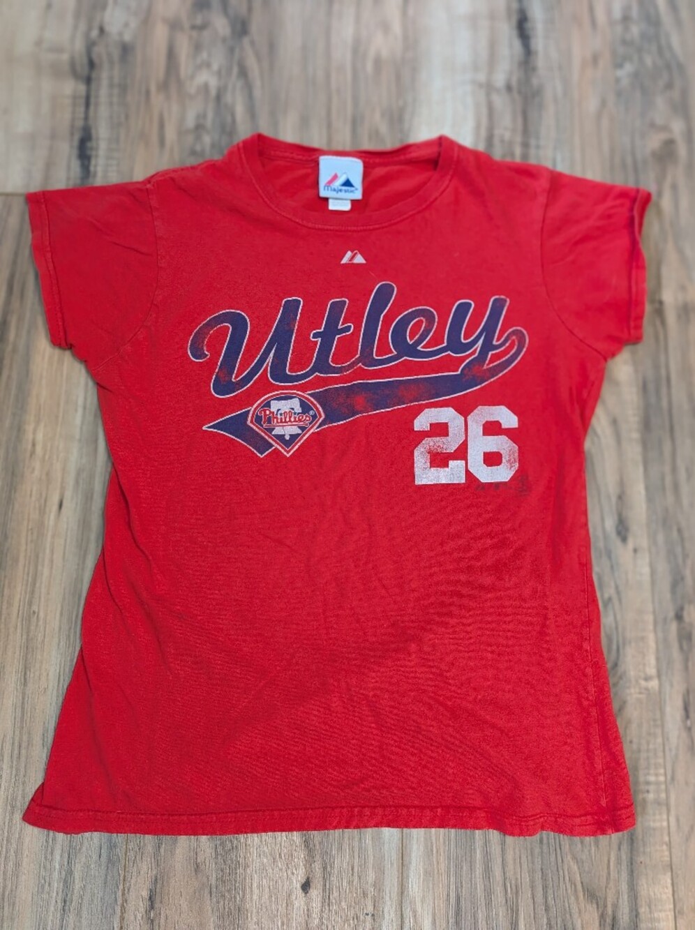 Majestic Red Phillies Utley 26 Kids Graphic Tee